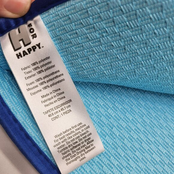 H For Happy Hanukkah Dish Drying Mat 16"x18" Blue & White Absorbent Kitchen - Picture 7 of 10